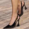Fashion Women's Fashion Stiletto Sandals Spring New Pointed Head Shallow Mouth Metal Buckle Non-slip High Heels