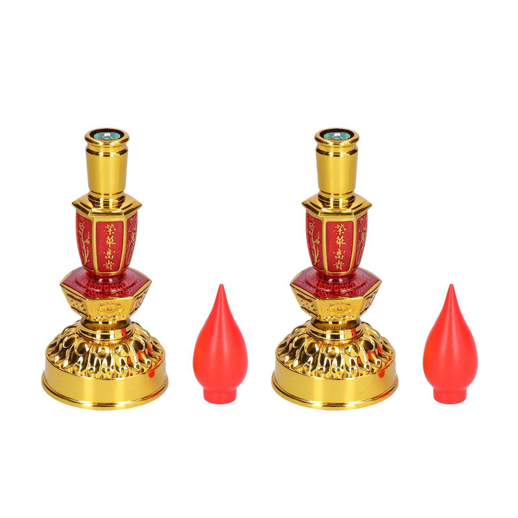 Candle Lamp LED Low Power Consumption Chinese Style Traditional Retro Buddhist Decor LampSingle