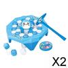 2x Ice Block Breaking Game with Turntable Fine Motor Skills Exercise Hand Eye Coordination