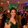 2026 Glitter Headband for New Years Eve Christmas Party Hair Accessory with Stars Festive Countdown Celebration Headwear