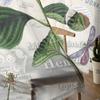 Purple Flower Dragonfly Clock Retro Tulle Curtain Voile Transparent Tulle for Bedroom Living Room Kitchen Sheer Window Curtains