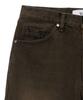 WEST GRAND BOULEVARD Drain Wide Washed Denim Pants Dark Amber
