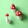 3D Red Mushroom Refrigerator Sticker Standing Sitting Hug Cartoon Refrigerator Decorative Magnetic Sticker Resin Gift