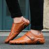 New Spring Men'S Handmade Genuine Leather Casual Shoes Breathable Large Size 48 Walking Soft Italian Driving Outdoor Moccasins