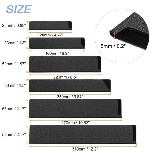 uxcell 8-Piece Set Knife Edge Guards ABS Knife Cover Sleeves Knife Case Blade Protector Universal Knife Sheath for Home Kitchen Knives