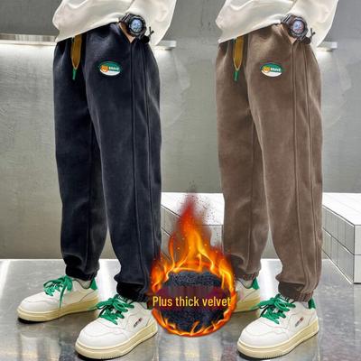 Trendige Kord-Samt-gefütterte Sweatpants für Jungen, Alter 6-12 - Medium & Large Casual-Sporthosen