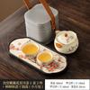 Guochao Splendid Mountains and Rivers Ru Kiln Binaural Teapot Ceramic Hand Grab Pot Light Luxury Portable Camping Small Set Kung Fu Tea Set