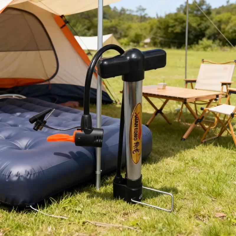 1pcs Home Convenient Bicycle Pump Bike Floor Pump with Gauge Inflator Portable Tire Pumps for Ball Bike Pumps Bike Accessories