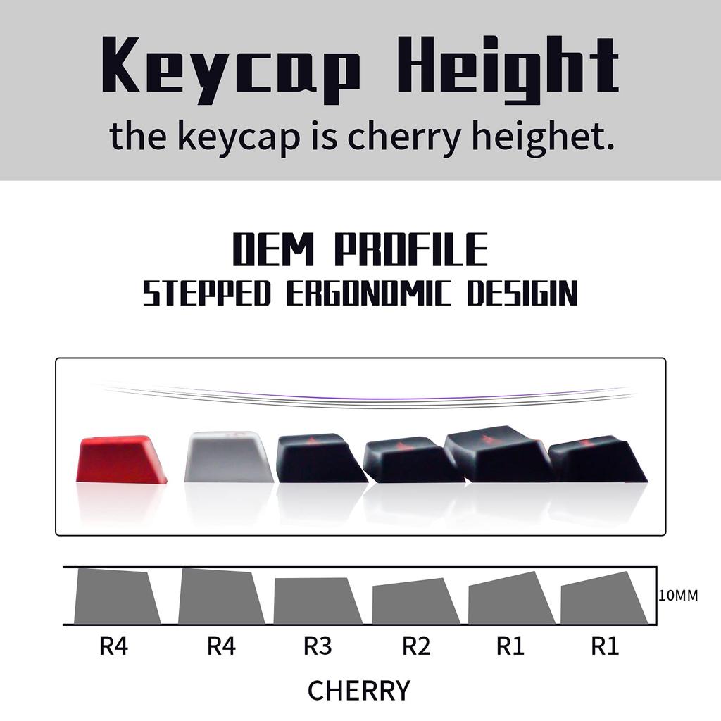 Keycap Anime Japanese Layout PBT Cherry Profile for Mechanical Keyboard 60/64/68/87/104/108