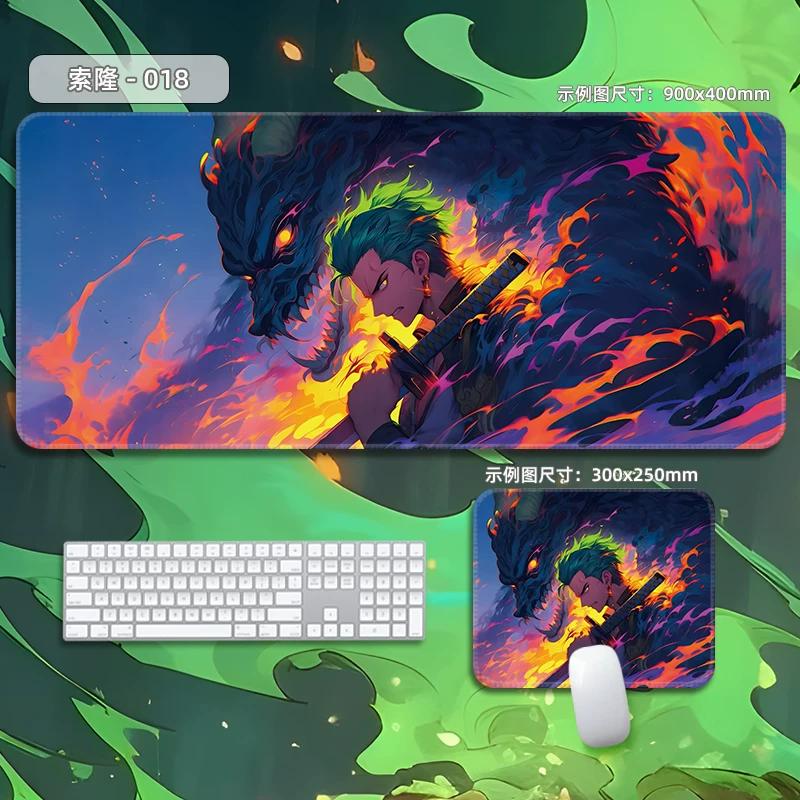 High Quality Roronoa Zoro ONE PIECE Leather Mouse Pad Oversized Small Cartoon Office Game E-sports Computer Keyboard Pad Table Mat Animation Periphery