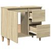 Waschtischunterschrank, Unterschrank Unter Dem Waschbecken, Schrank Ohne Waschbecken, Sonoma-Eiche 65x33x60 Cm