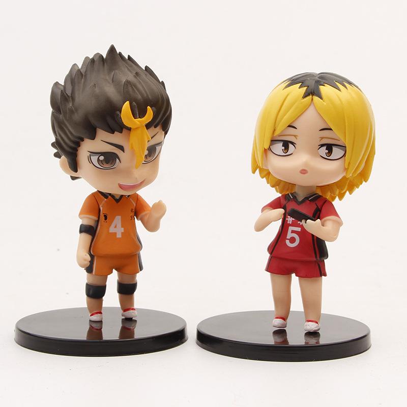 8 Stück/1 Set Haikyuu Figur Oikawa Tooru Modell Q Version Hinata Shoyo Spielzeug Kei Tsukishima Geschenk Sammlung Tadashi Yamaguchi PVC
