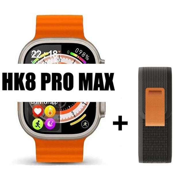 Ceas inteligent original Hk8 Pro Max, pentru bărbați, seria 8, 49 mm, 2,2 inci, cu reîmprospătare ridicată, ecran Rtae, Nfc Compass Game Smartwatch pentru Apple Iphone