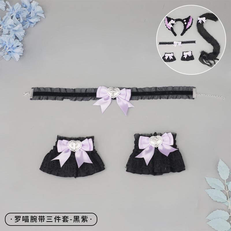 

Cosplay Cat Ears Headband Cat Tail Accessories Handmade Cute Cat Girl Beast Ears Hair Accessories Beast Tail Accessories Set one size