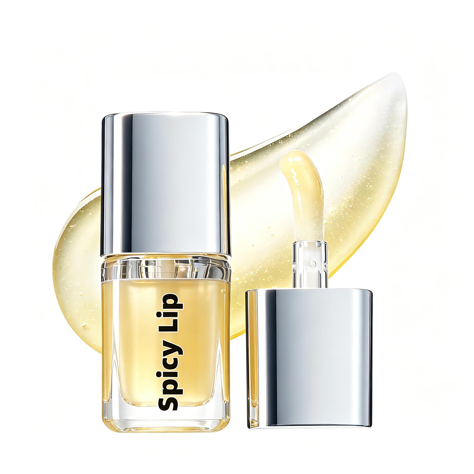 Scharfer Lip Plumper Gloss für volle Lippen beige