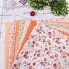 7Pcs 25x25cm Floral Patchwork Cotton Fabric Plain Cloth for DIY Sewing Quilting