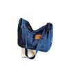 Wszechstronna koreańska torba crossbody z haftowanego denimu dla kobiet - Codzienna, Retro, Postarzana modna torba na ramię