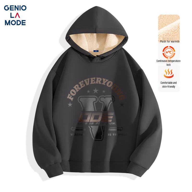 

GENIOLAMODE Men s Heavy Sherpa Fleece Lined Hooded Sweatshirt 3XL