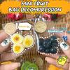 1Pcs Kawaii Mini Fruit Bag Mochi Fruit Toys Adults Antistress Ball Squeeze Keychain Gifts Party Stress Relief Toys Birthday