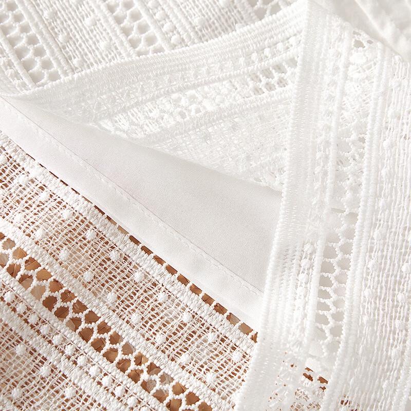 SheChi Gentle Style Lace A-Line Mid-Length Skirt