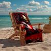 Ultra-Soft Beach Towel with Iron-Man Theme,Ideal for Pool - Camping, Diving - Perfect Travel Essential, Vibrant Beach Towel.