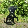 1/2 Pièces Métal Chien Décorations de Jardin Animaux Décorations de Jardin Sculpture Métal Chien