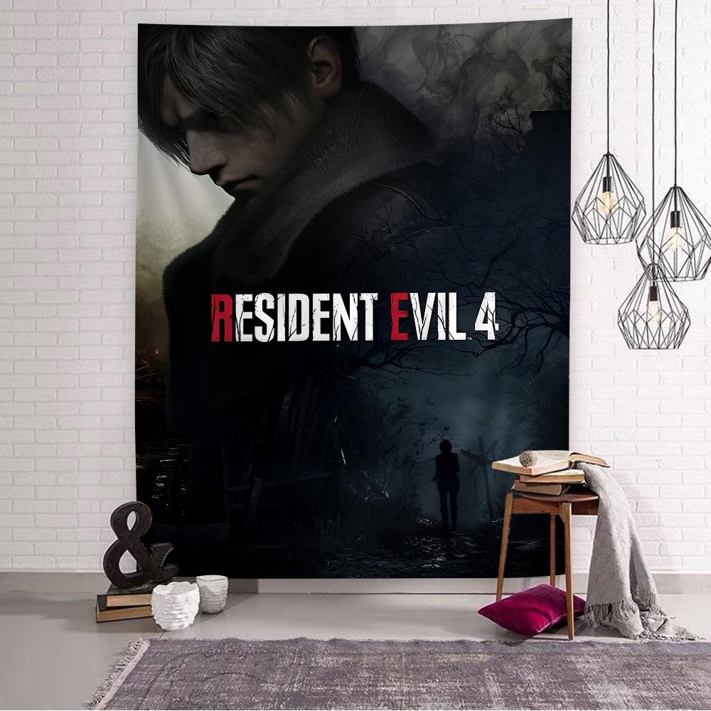 Canvas Painting Game RRESIDENT EVIL Chart Tapestry Art Science Fiction Room Home Decor Cheap Hippie Wall Hanging