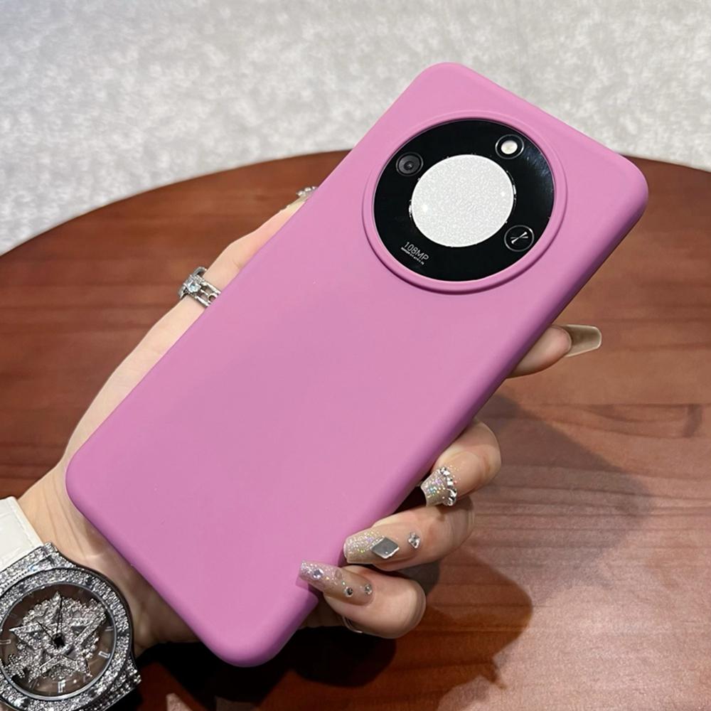 For Honor X60 5G Case Skin-Friendly Liquid Silicone+PC Phone Cover