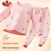 Langsha Girls' Cotton Thermal Underwear Set