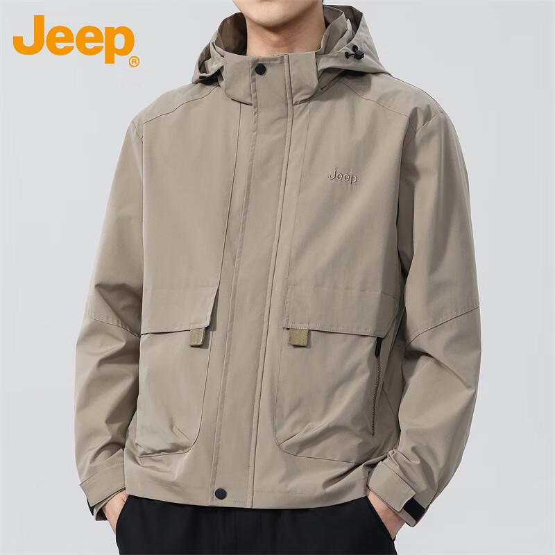 JEEP Men's Hooded Casual Loose Fit Jacket