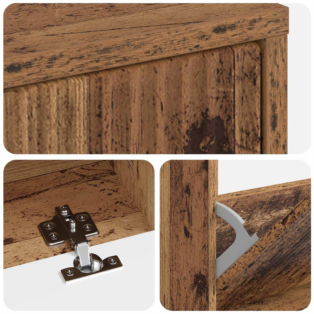 Shoe Cabinet ARNHEM 78 x 24 x 103 cm Engineered Wood Reclaimed Wood