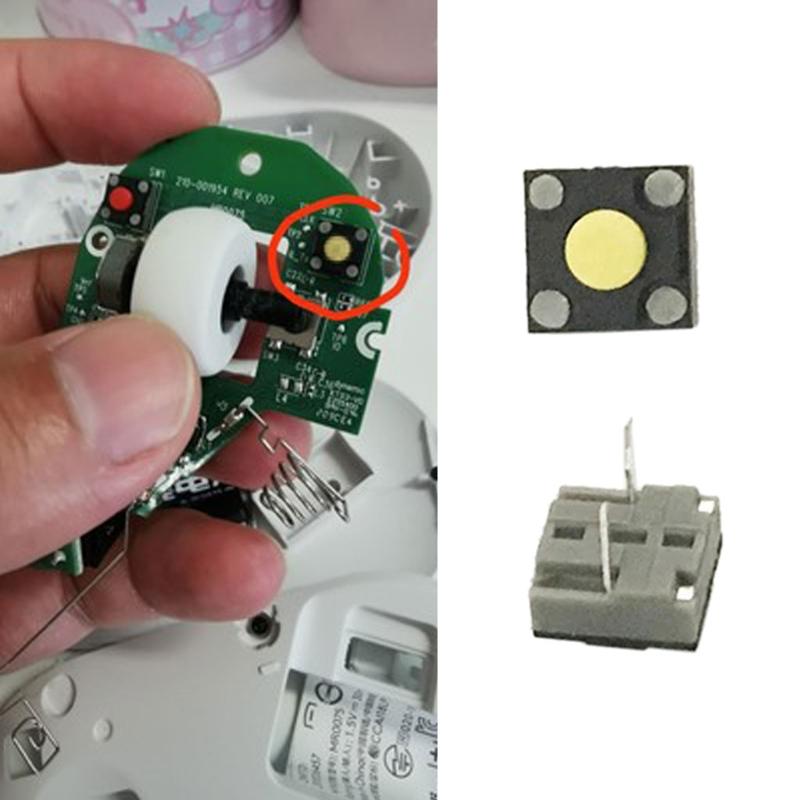 2Pcs 6x6x4.3mm Square Mouse Micro Switch for Consumer Electronics Medical Testing Computers Servers Mouse Micro Buttons