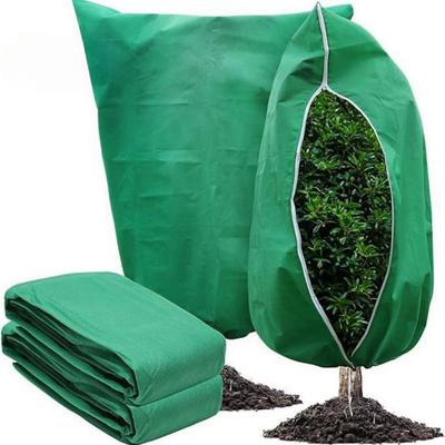 Kälteschutzabdeckung für Pflanzen, Winterschutz, Frostdecke mit verstellbarem Kordelzug und Reißverschluss, Frostschutzbeutel für Gartensträucher und Bäume