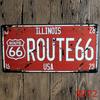 Route 66 Tin Sign for Home, Bedroom, or Bar Decor