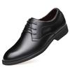 2025 men's shoes leather shoes velvet warm business dress autumn and winter trendy men's leather British Korean version low-top shoes durable