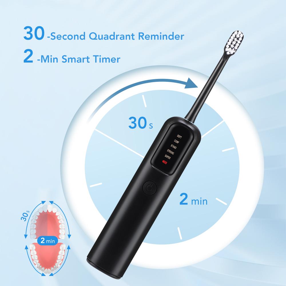 Electric Rotating Toothbrush for Adults with Replace Brush Heads Deep Cleaning Rechargeable Smart Timer Oral Teeth Whitening