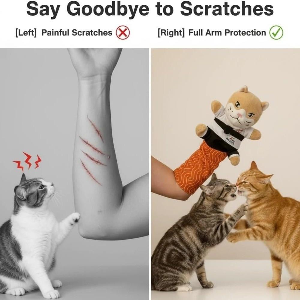 Cartoon Katze Karate Kätzchen Puppe Robuste Polsterung Schützende Unterarmhülle Katzen Ringer Puppe Verschleißfest Interaktiv