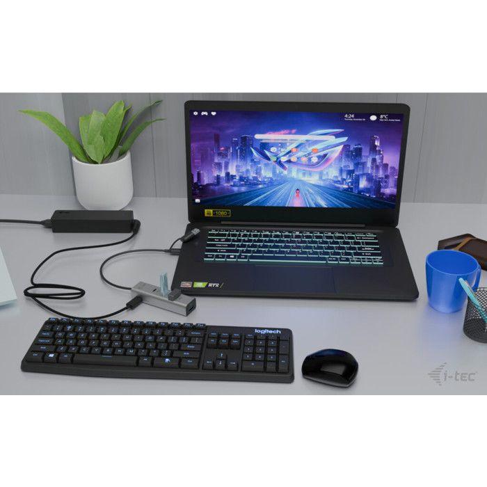 I-tec Hub de Carregamento Universal Metal 4 Portas USB-C/USB-A Power Delivery 85W Prateado