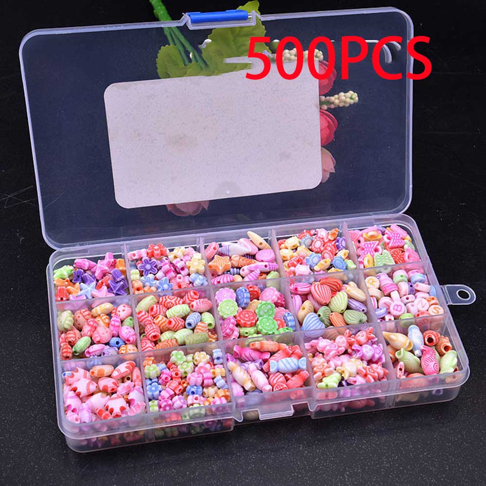 DIY Handmade Beaded Toy with Acssory Set Children Creative 24 Grid Girl Jewelry Making Toys Educational Toys Children Gift