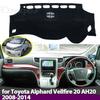 Car Dashboard Cover Avoid Light Pad Instrument Panel Mat Case Carpets for Toyota Alphard Vellfire 20 AH20 2008-2014