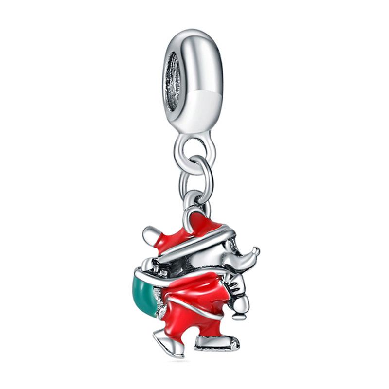 Christmas Series Alloy Santa Claus Beads For DIY pulsera Bracelet necklace accessories Women Fine Jewelry Gifts