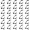 30 Stück 1/4" 5/16" 3/8" Kraftstoffeinspritzung Gasleitung Schlauchschellen, 3 Größen Verstellbar Edelstahl Auto Rohrklemme Sortiment-Kit, Automobil-Kraftstoffleitung
