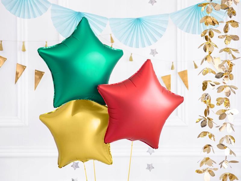 Balon Foliowy Gwiazdka, 48Cm, Czerwony