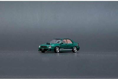 BM CREATIONS Scale Subaru Impreza WRX 2001 Custom Green JDM RHD Finished Model 1/64 (64B0070)