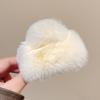 Autumn and Winter Plush Grab Clip Female Senior Sense 2024 New Furry Hairpin Back Head Shark Clip Headdress