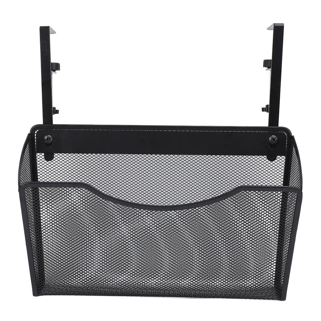 Wiszący organizer na biurko Regulowany ze stali węglowej i PP Organizer do przechowywania przy biurku do biura Czarny