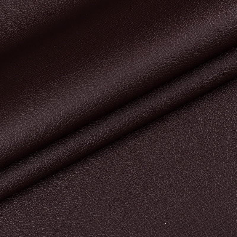 Deepa Ribusu Synthetic Leather 160cm Wide X 3m for Car Handmade Fabric, PVC, Long, Sofas, Seats, DIY, (Dark Brown) [Used]