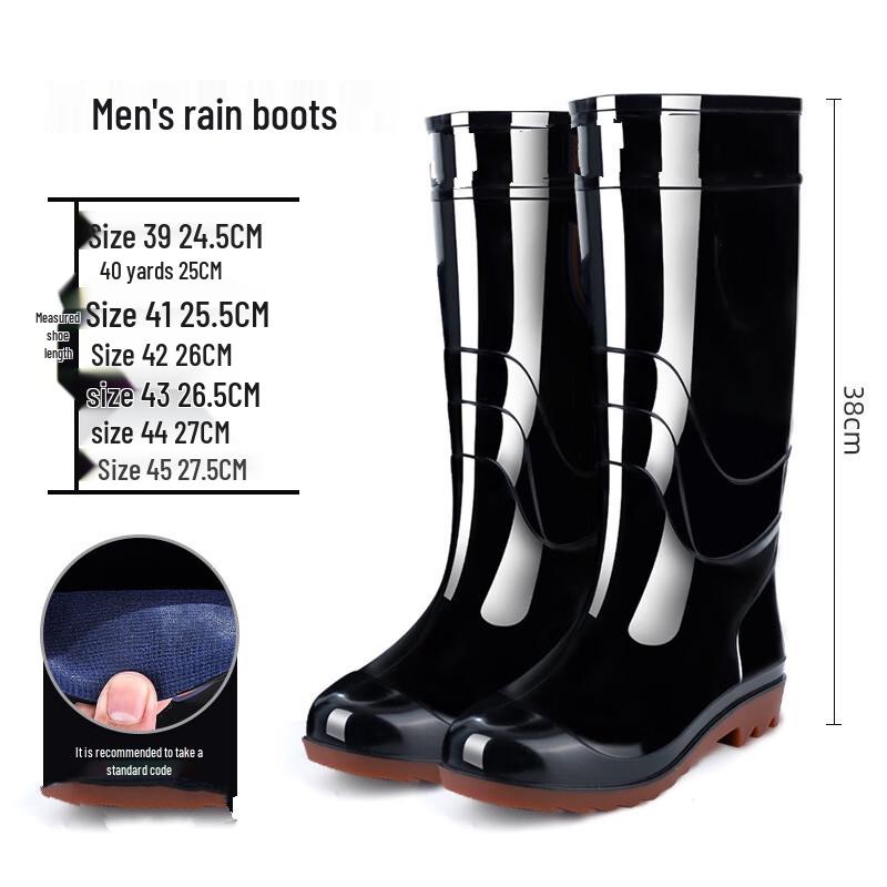 DAXTE Men's High-Tube Winter Work Rain Boots
