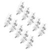 10pcs Presser Feet Stainless Steel Plastic Blind Stitch Hemming Sewing Feet for Household Sewing Machines