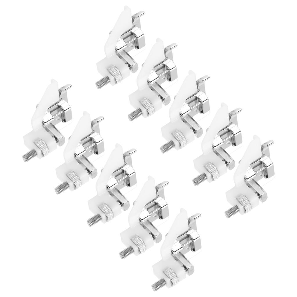 10pcs Presser Feet Stainless Steel Plastic Blind Stitch Hemming Sewing Feet for Household Sewing Machines